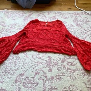 Free People bell sleeve blouse